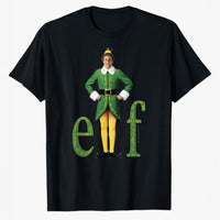 Maglietta natalizia con grafica completa Buddy The Elf