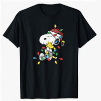 Maglietta Snoopy Woodstock Rapunzel - Luci di Natale