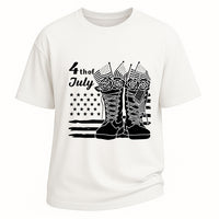 4th of July Boots Flag Tee