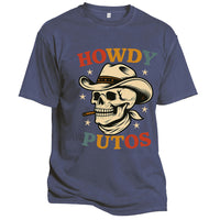 Maglietta con teschio da cowboy Howdy Putos