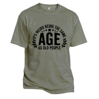 Herren-T-Shirt aus gewaschener 230 g schwerer Baumwolle im Retro-Stil