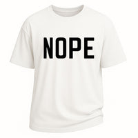 Nope Minimalist Bold Text Graphic T-shirt