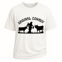 Originales Cowboy-Western-T-Shirt mit Rindermotiv