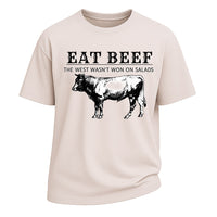 Eat Beef Western Cowboy Cattle Graphic T-shirt
